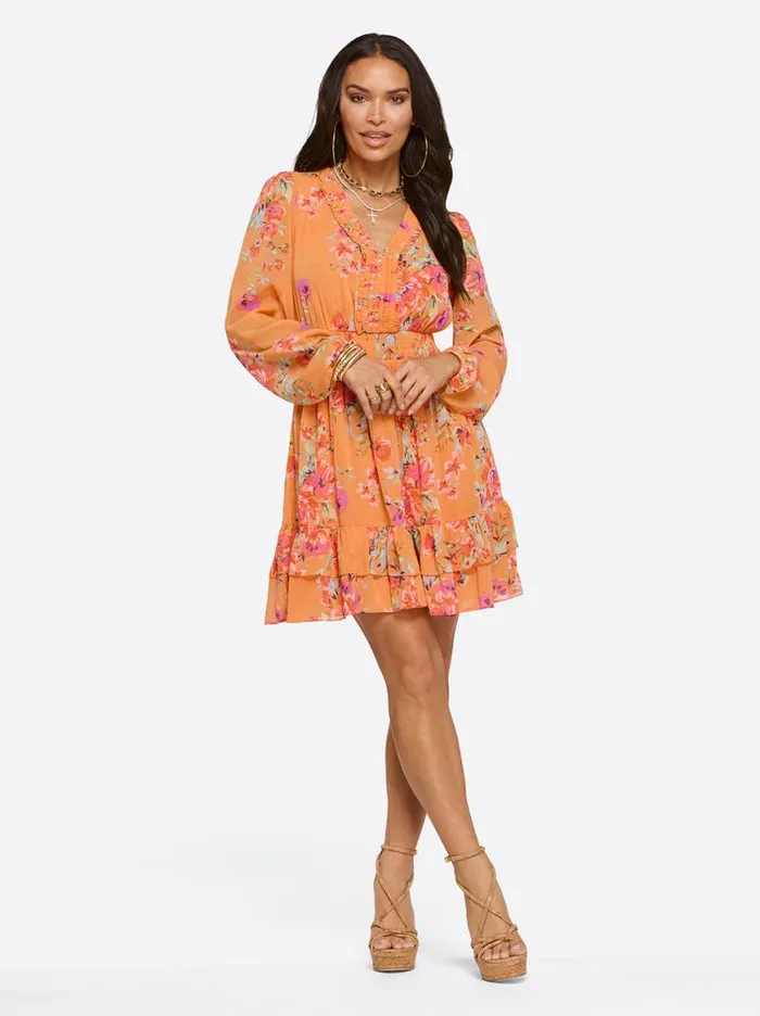 Women Yara Dress In Watercolor Roses Jessica Simpson Dresses