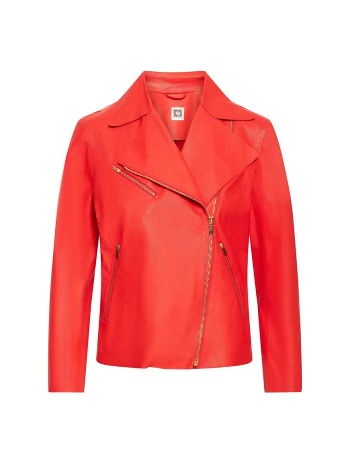 Women Zip Front Faux Leather Moto Jacket Sale Poppy Anne Klein Blazers and Jackets