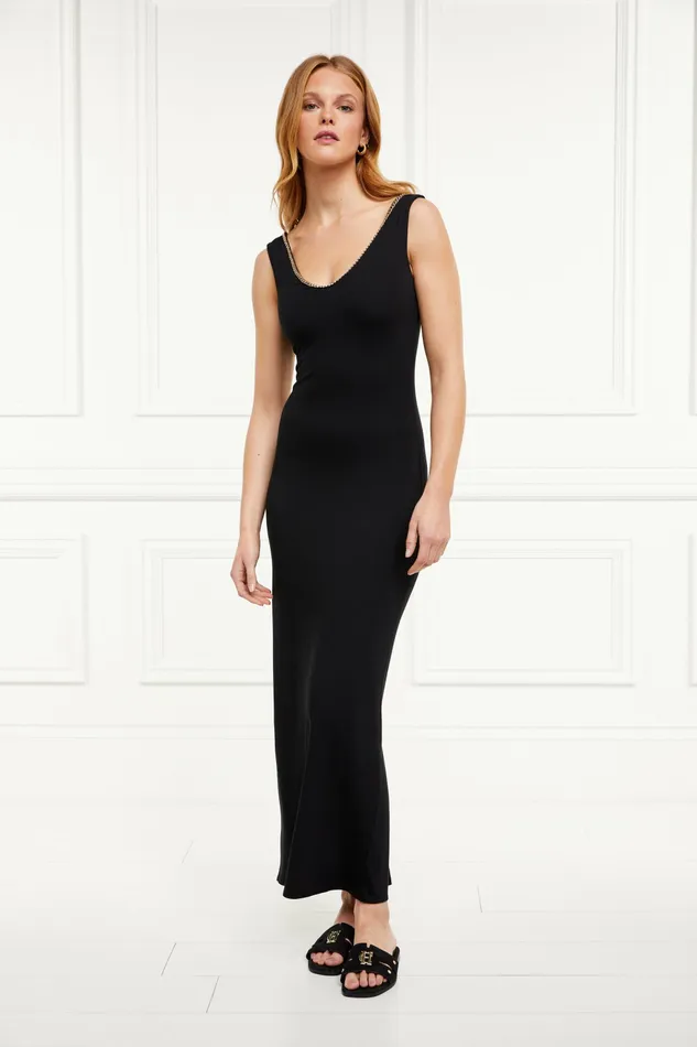 Womens Amber VNeck Maxi Dress Black Dresses Holland Cooper Womens Amber VNeck Maxi Dress Black Dresses Holland Cooper