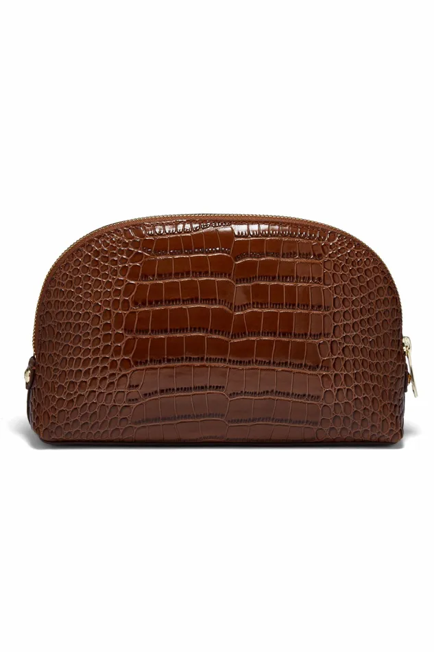 Womens Chelsea Makeup Bag Tan Croc Holdalls and Travel Bags Holland Cooper Womens Chelsea Makeup Bag Tan Croc Holdalls and Travel Bags Holland Cooper