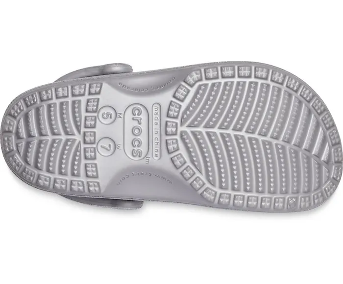 Womens Classic Glitter Clog Silver Crocs Clogs