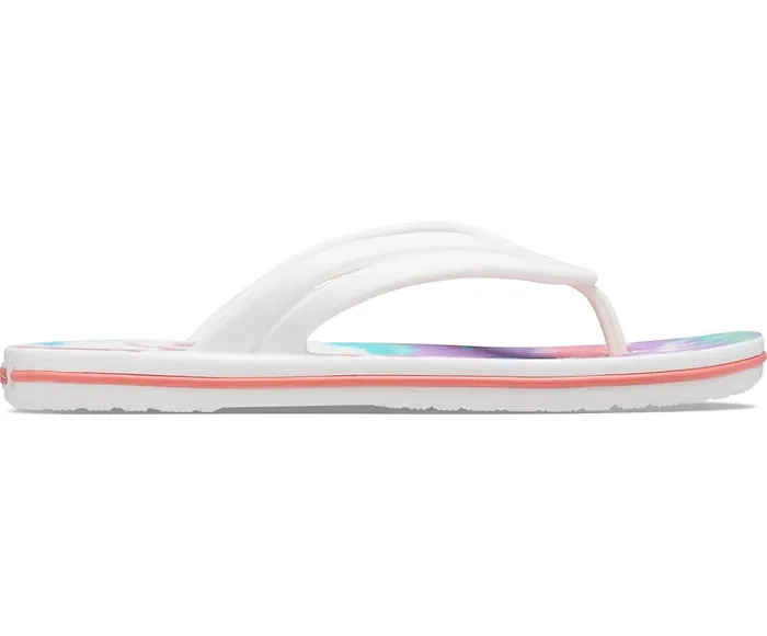 Womens Crocband TieDye Flip Fresco Multi Crocs FlipFlops