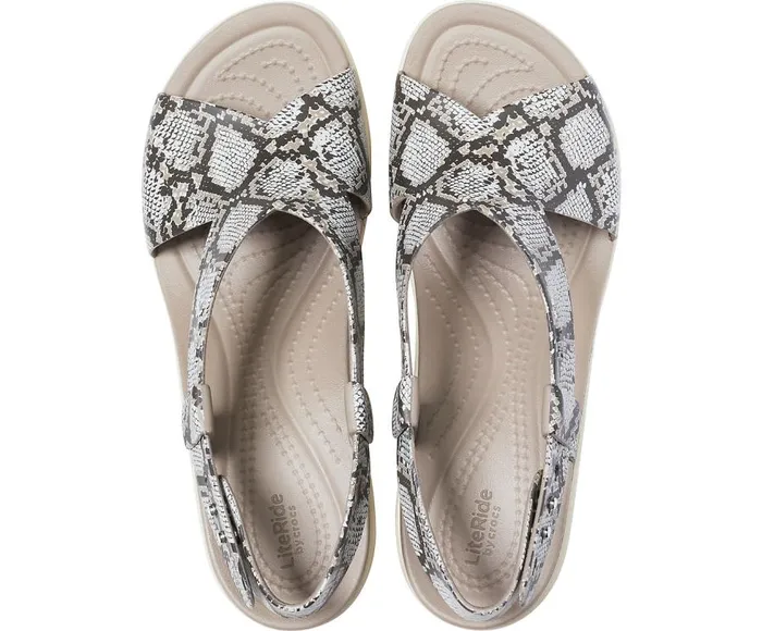 Womens Crocs Brooklyn High Wedge Multi Stucco Crocs Sandals