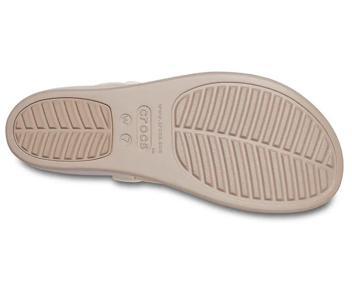 Womens Crocs Brooklyn High Wedge Stucco Mushroom Crocs Sandals