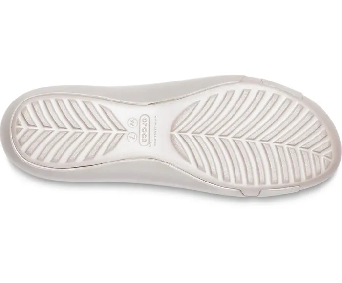 Womens Crocs Serena Flat Platinum Crocs Sandals
