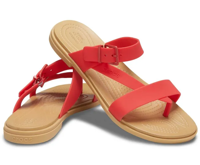 Womens Crocs Tulum Toe Post Sandal Flame Crocs Sandals
