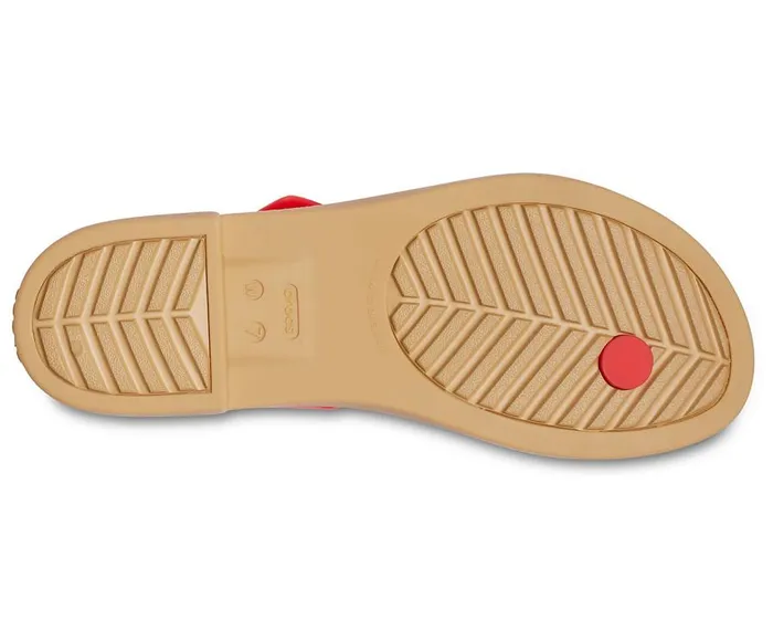 Womens Crocs Tulum Toe Post Sandal Flame Crocs Sandals