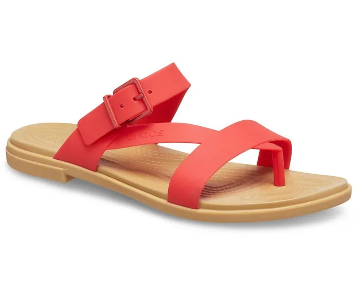 Womens Crocs Tulum Toe Post Sandal Flame Crocs Sandals
