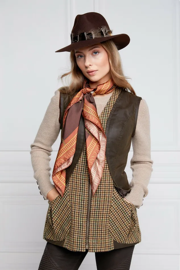 Womens Field Vest Hailes Green Tweed Gilets Holland Cooper