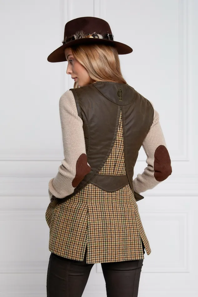 Womens Field Vest Hailes Green Tweed Gilets Holland Cooper Womens Field Vest Hailes Green Tweed Gilets Holland Cooper