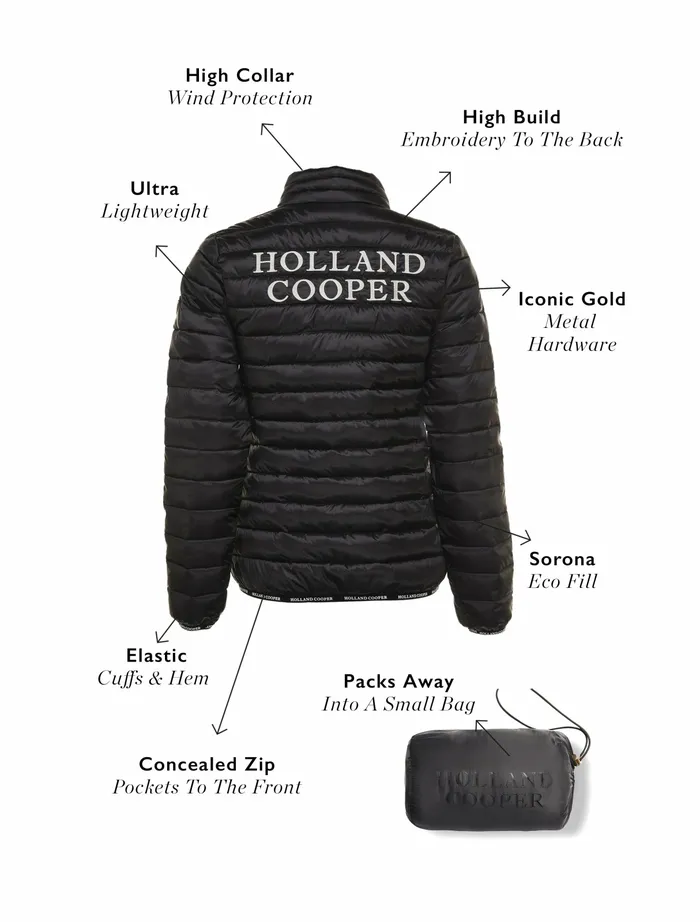 Womens Hawling Packable Jacket Black Jackets Holland Cooper Womens Hawling Packable Jacket Black Jackets Holland Cooper