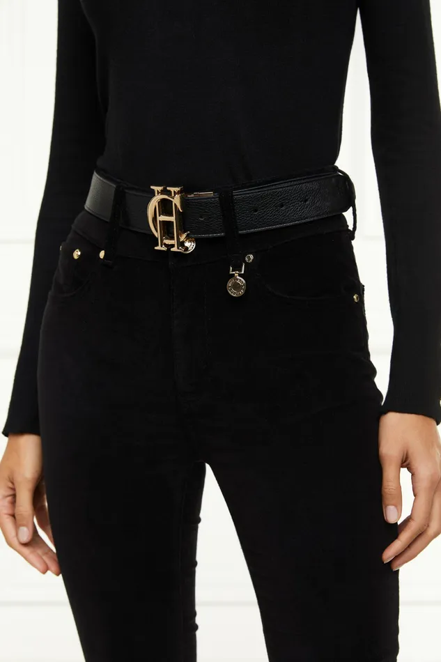 Womens High Rise Velvet Flare Black Trousers Holland Cooper Womens High Rise Velvet Flare Black Trousers Holland Cooper