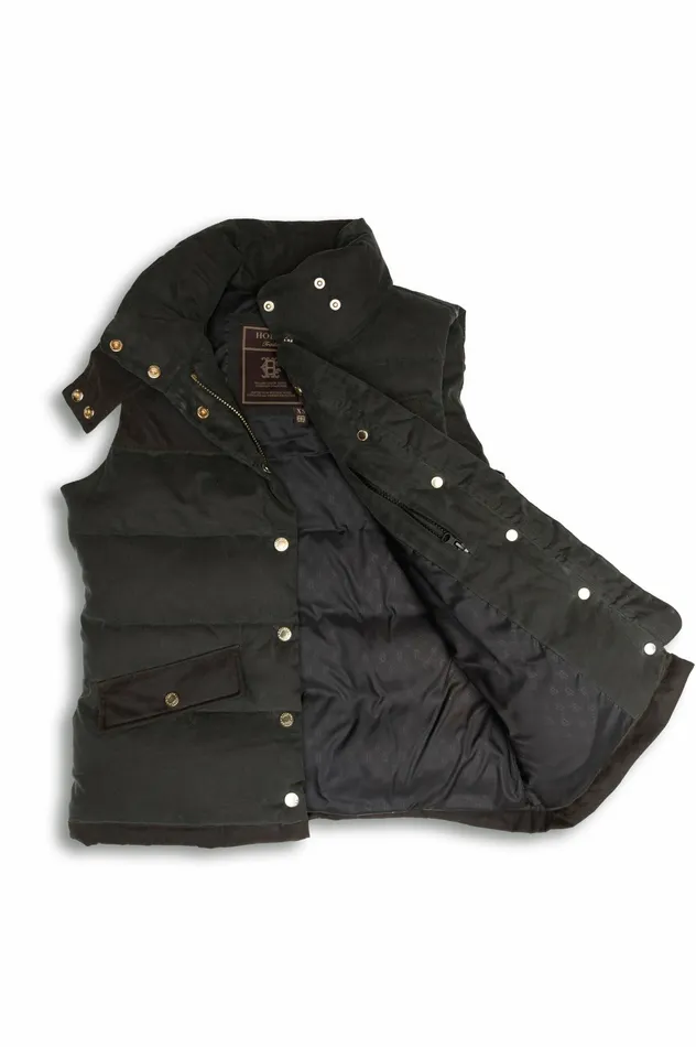 Womens Holland Cooper Aviator Padded Gilet Dark Olive Gilets Womens Holland Cooper Aviator Padded Gilet Dark Olive Gilets