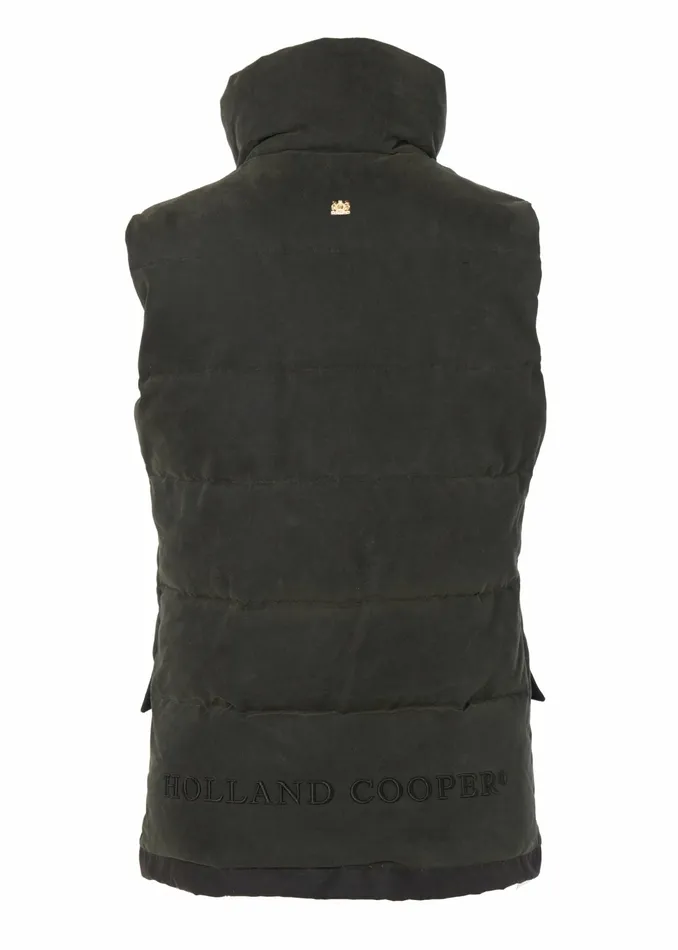 Womens Holland Cooper Aviator Padded Gilet Dark Olive Gilets Womens Holland Cooper Aviator Padded Gilet Dark Olive Gilets