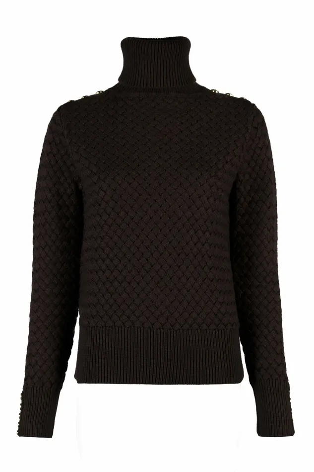 Womens Holland Cooper Basket Weave Jumper Chocolate Knitwear Womens Holland Cooper Basket Weave Jumper Chocolate Knitwear
