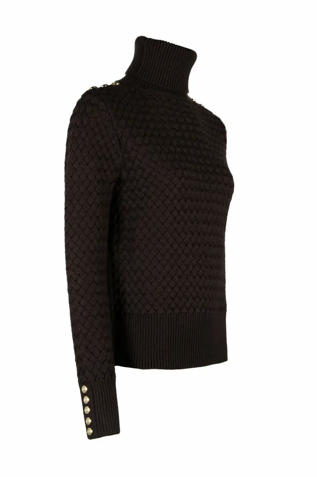 Womens Holland Cooper Basket Weave Jumper Chocolate Knitwear Womens Holland Cooper Basket Weave Jumper Chocolate Knitwear