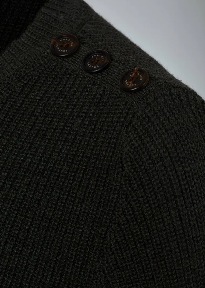 Womens Holland Cooper Country Crew Neck Knit Forest Marl Knitwear Womens Holland Cooper Country Crew Neck Knit Forest Marl Knitwear