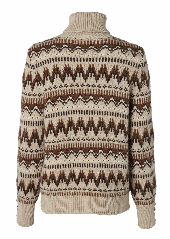 Womens Holland Cooper Heritage Fairisle Knit Latte Fairisle Knitwear Womens Holland Cooper Heritage Fairisle Knit Latte Fairisle Knitwear