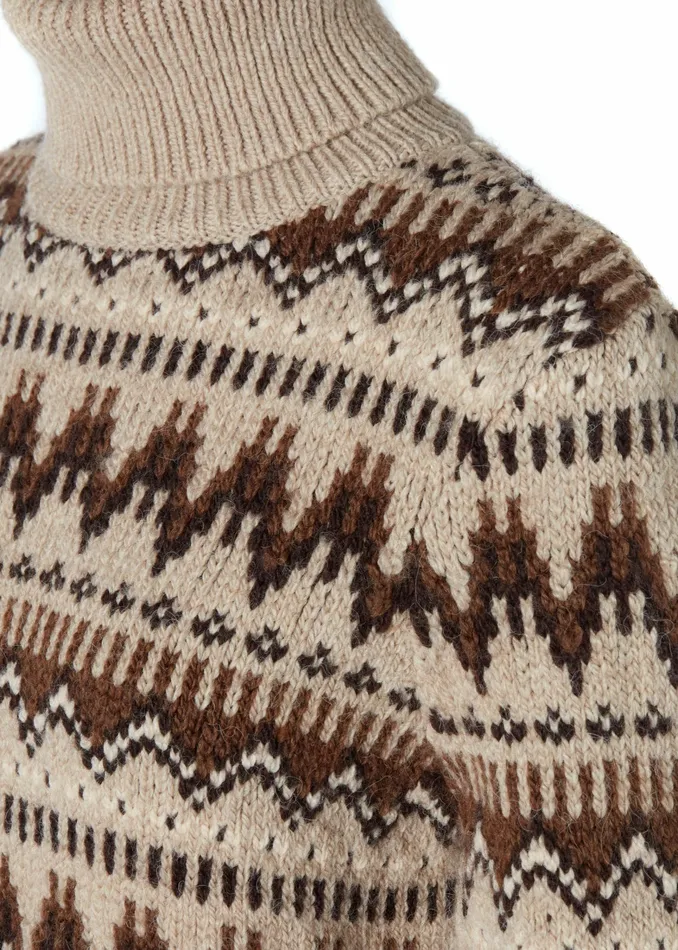 Womens Holland Cooper Heritage Fairisle Knit Latte Fairisle Knitwear Womens Holland Cooper Heritage Fairisle Knit Latte Fairisle Knitwear