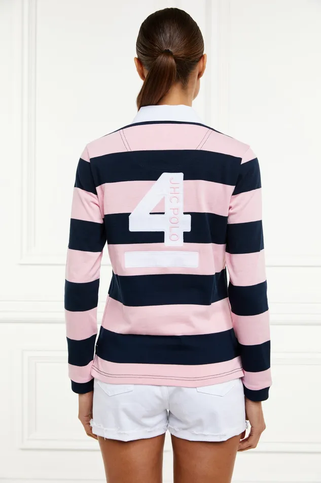 Womens Holland Cooper JHC Sweatshirt Ink Navy Pale Pink Polo Shirts and Tees Womens Holland Cooper JHC Sweatshirt Ink Navy Pale Pink Polo Shirts and Tees