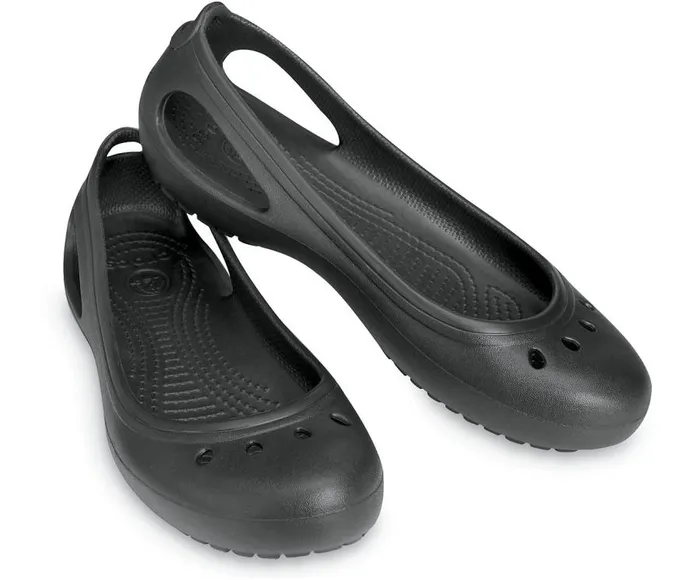 Womens Kadee Flat Black Black Crocs Flats