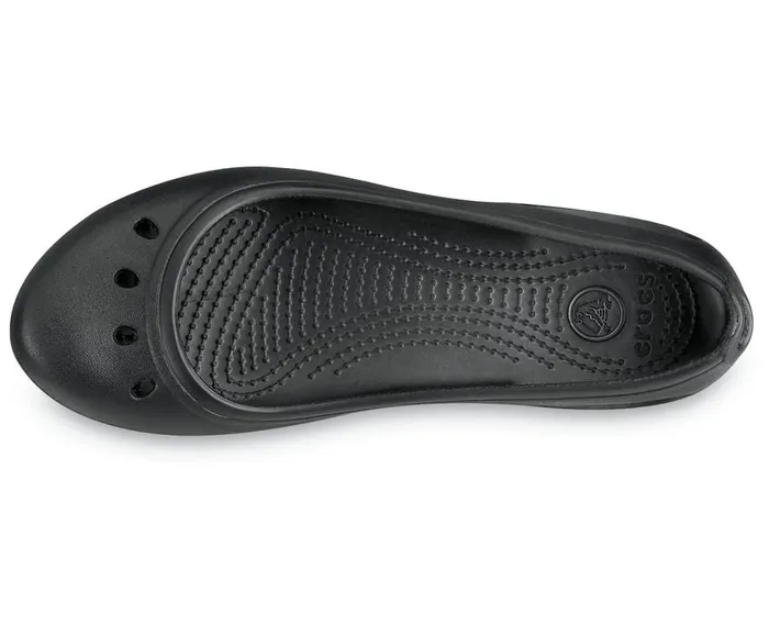 Womens Kadee Flat Black Black Crocs Flats