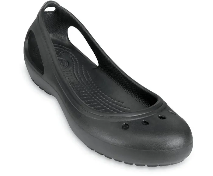 Womens Kadee Flat Black Black Crocs Flats
