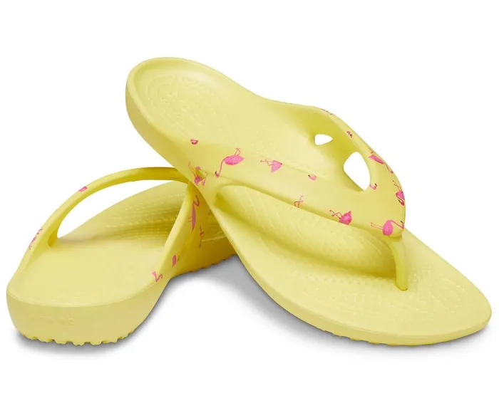 Womens Kadee II Printed Flip Flamingo Crocs Sandals