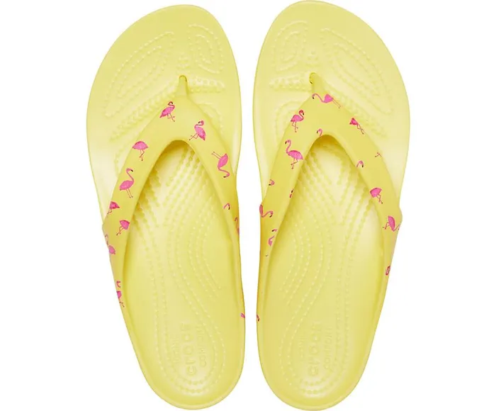 Womens Kadee II Printed Flip Flamingo Crocs Sandals