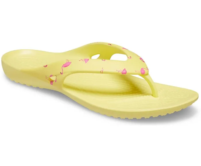 Womens Kadee II Printed Flip Flamingo Crocs Sandals