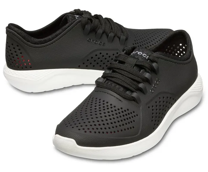 Womens LiteRide Pacer Black Crocs Sneakers