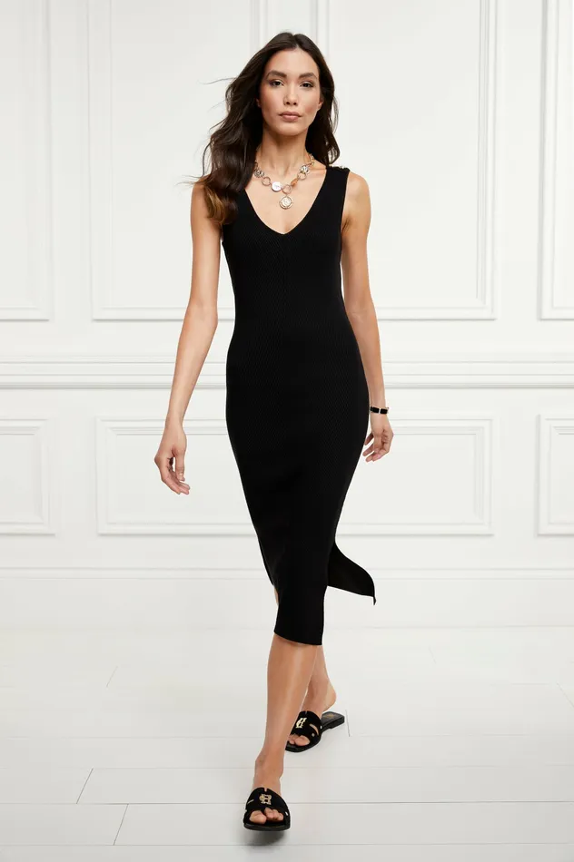 WomensLittle Kensington Sleeveless Dress Black Bump Friendly Collection Holland Cooper