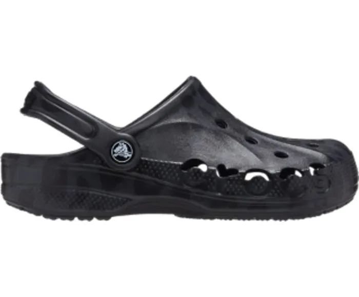 WomensMens Baya Seasonal Printed Clog Leopard Black Crocs Clogs