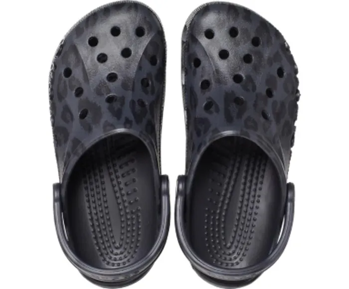 WomensMens Baya Seasonal Printed Clog Leopard Black Crocs Clogs