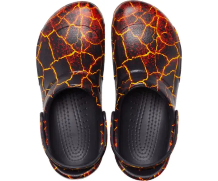 WomensMens Bistro Graphic Clog Black Flame Crocs Clogs