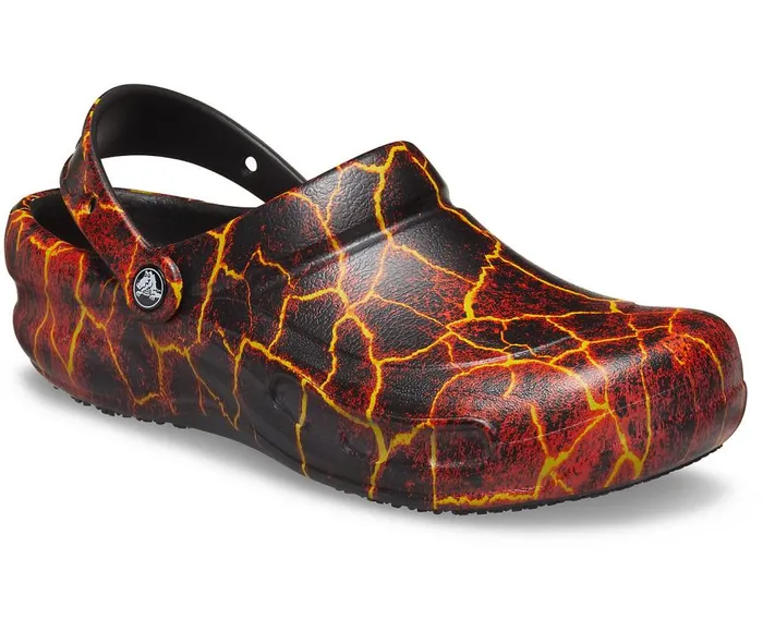 WomensMens Bistro Graphic Clog Black Flame Crocs Clogs
