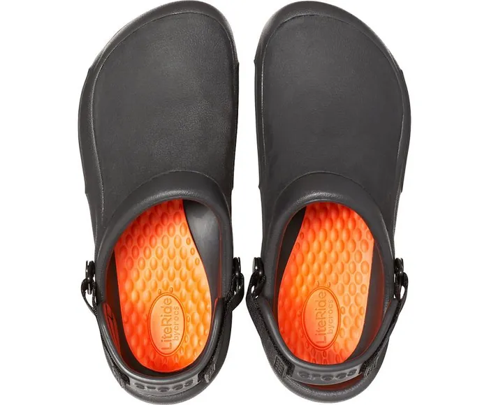WomensMens Bistro Pro LiteRide Clog Black Crocs Clogs