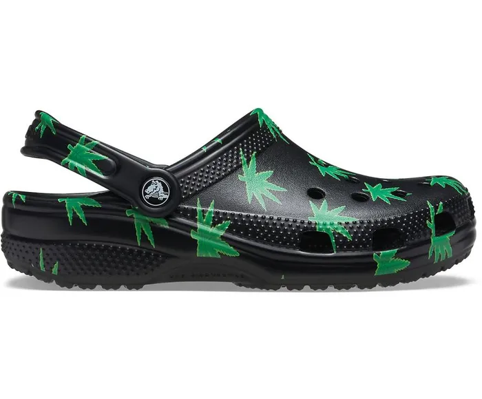 WomensMens Classic Hemp Leaf Clog Black Crocs Clogs