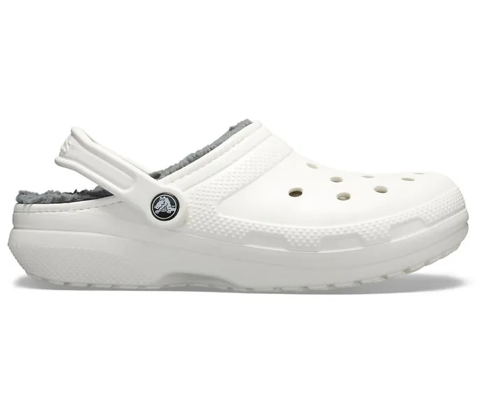 WomensMens Classic Lined Clog White Grey Crocs Clogs