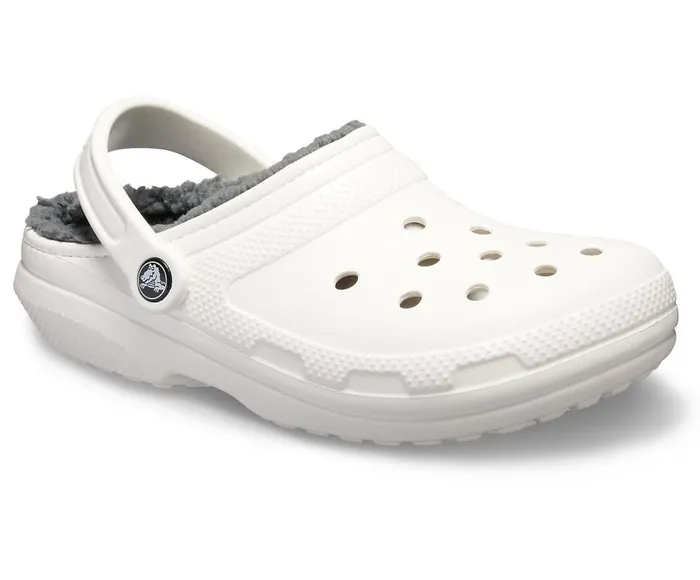 WomensMens Classic Lined Clog White Grey Crocs Clogs