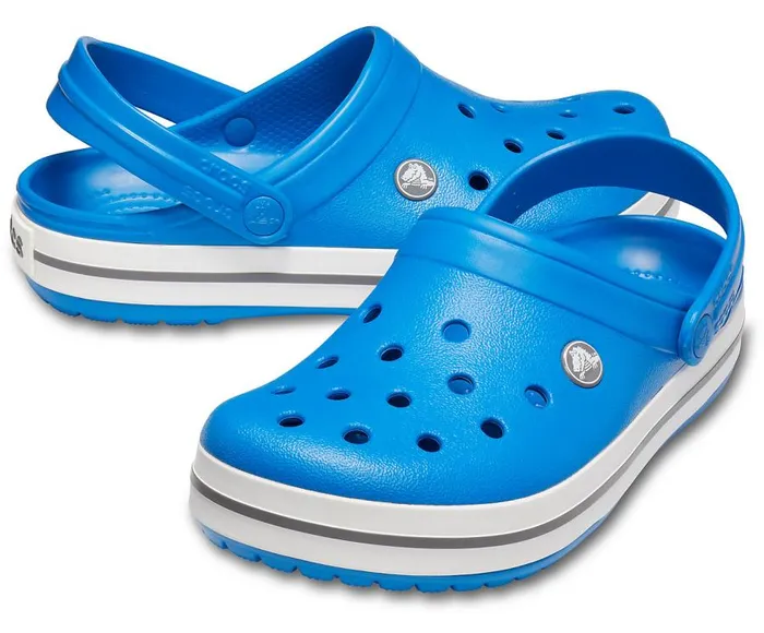 WomensMens Crocband Clog Bright Cobalt Charcoal Crocs Clogs