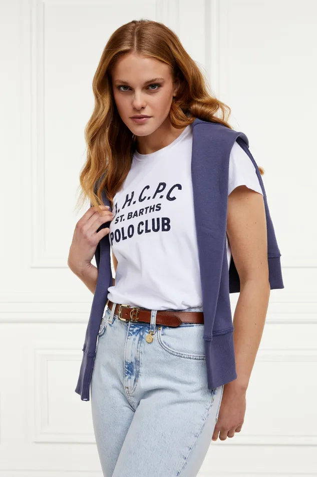 Womens Polo Club Tee White Tops Holland Cooper Womens Polo Club Tee White Tops Holland Cooper