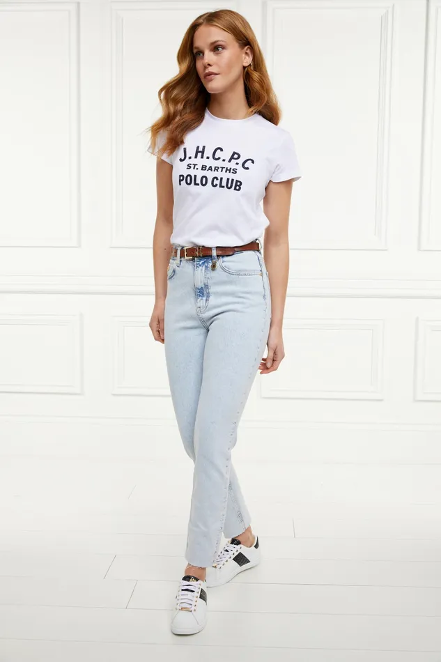Womens Polo Club Tee White Tops Holland Cooper Womens Polo Club Tee White Tops Holland Cooper