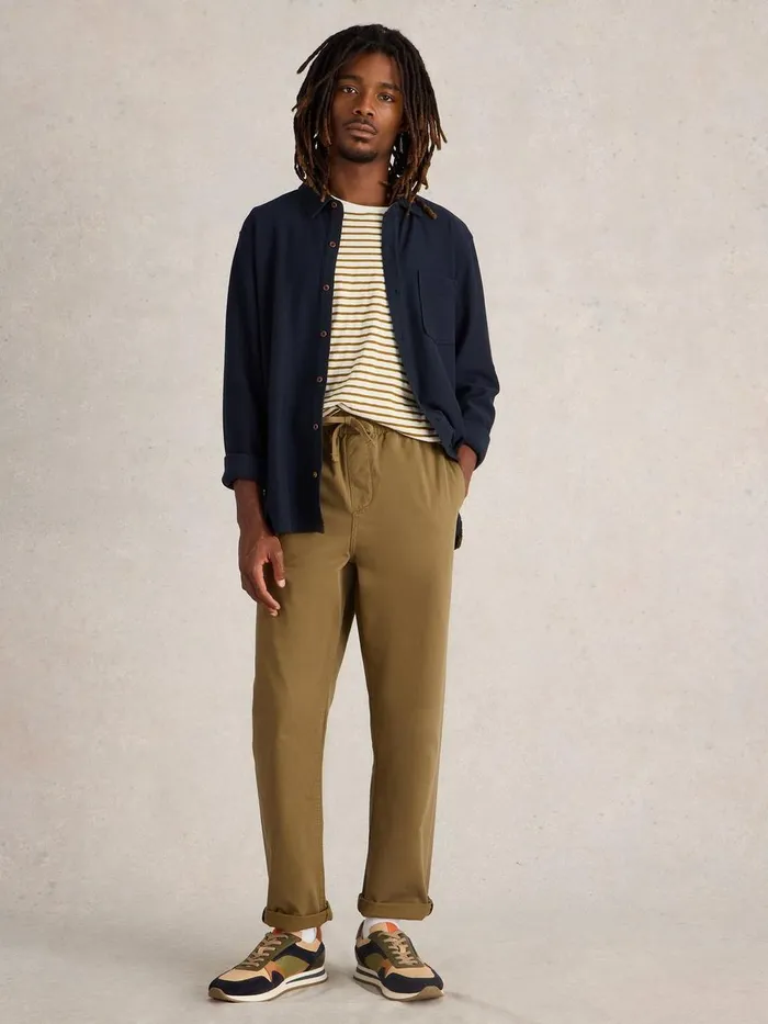 Wren Drawstring Trouser Khaki Green Men White Stuff Trousers