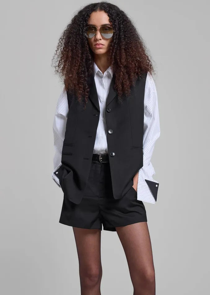 Xandra Vest 8211 Black Women The Frankie Shop Clothing