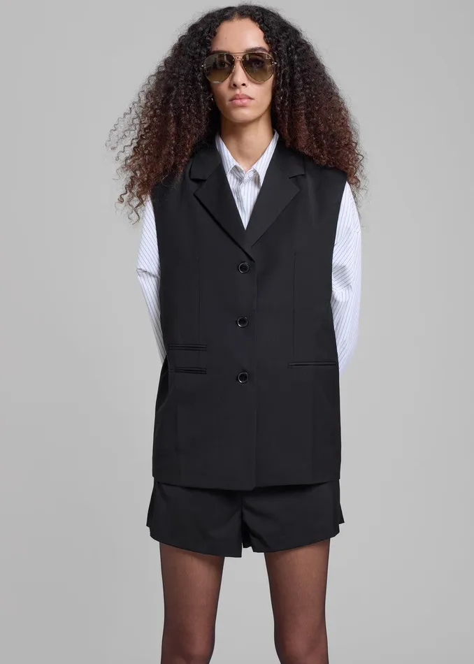 Xandra Vest 8211 Black Women The Frankie Shop Clothing