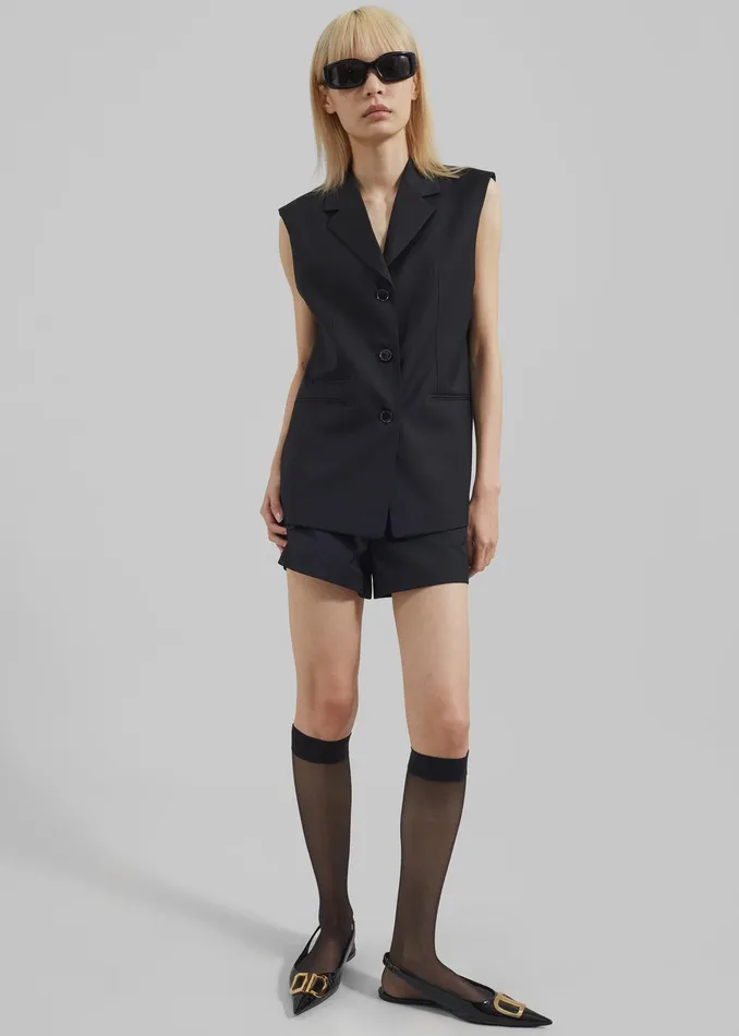 Xandra Vest 8211 Black Women The Frankie Shop Clothing