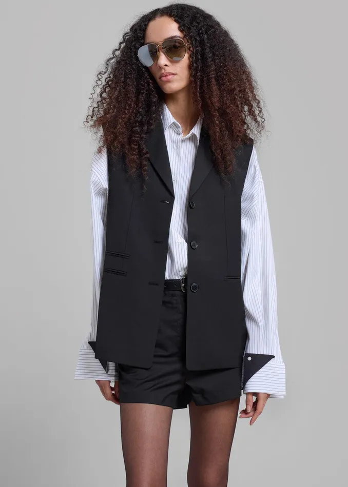Xandra Vest 8211 Black Women The Frankie Shop Clothing