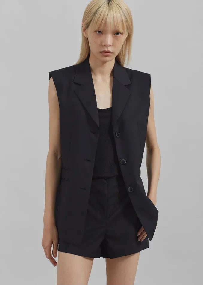 Xandra Vest 8211 Black Women The Frankie Shop Clothing