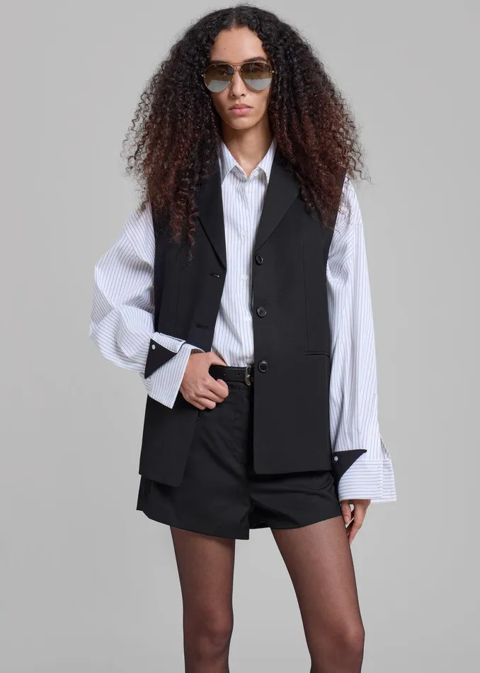 Xandra Vest 8211 Black Women The Frankie Shop Clothing